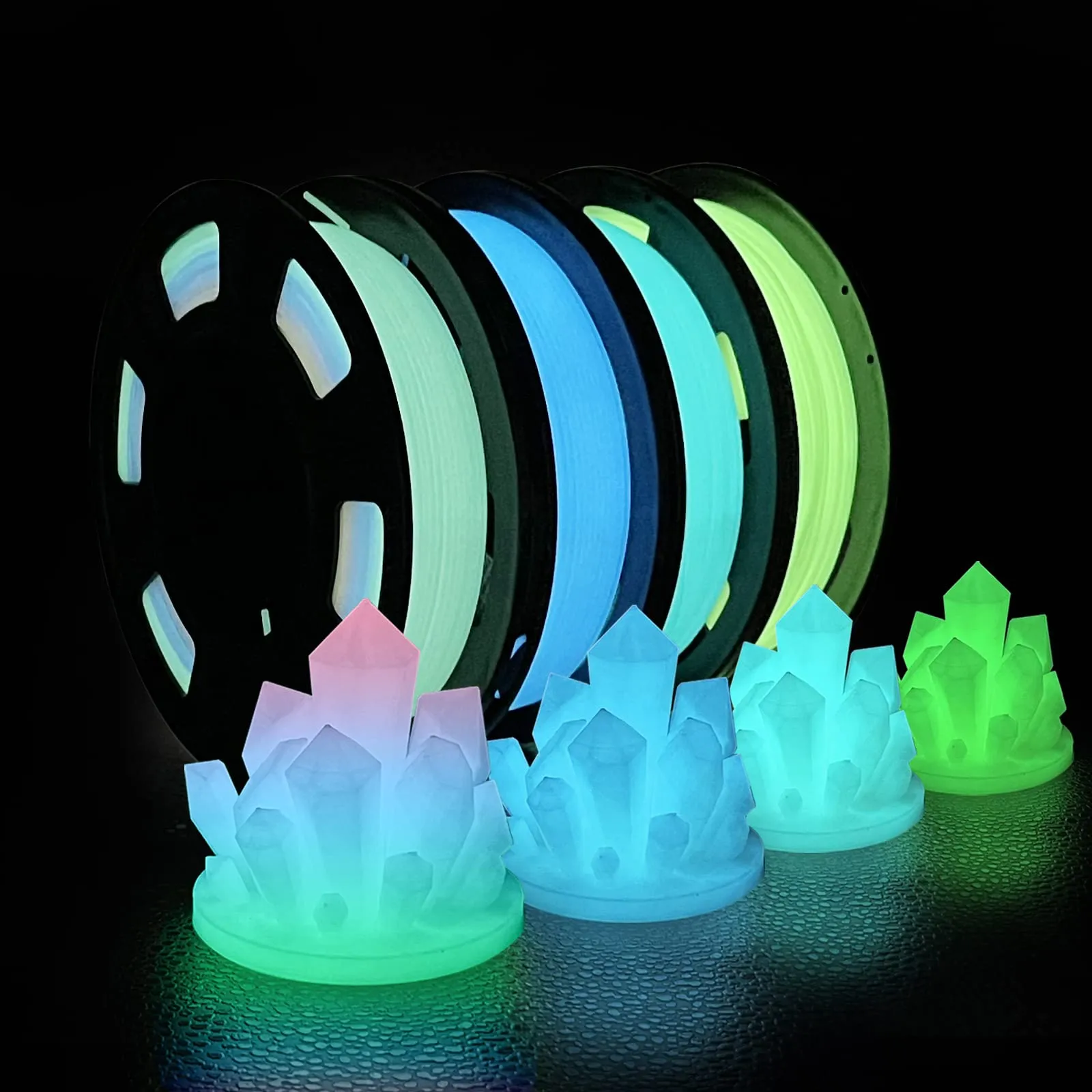 Bambu Lab PLA Glow голубой